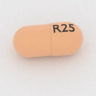 कैल्सिट्रिओल 0.25 ug कैप्सूल: नारंगी, 10 mm, इम्प्रिंट R25।