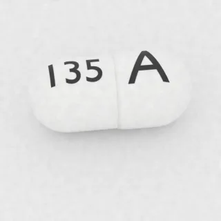 Celecoxib 100 mg capsule: white, 16 mm, imprinted A on one side and 135 on the other.