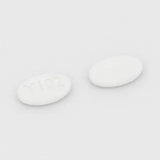 Ciprofloxacino 500 mg em comprimido: branco, oval, 16 mm, com a gravação Y102.
