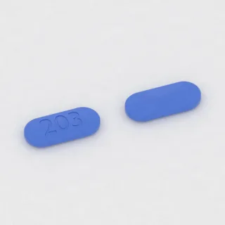 सेफ्यूरोक्सिम 500 mg टैबलेट: नीला, कैप्सूलनुमा, 19 mm, इम्प्रिंट 203।