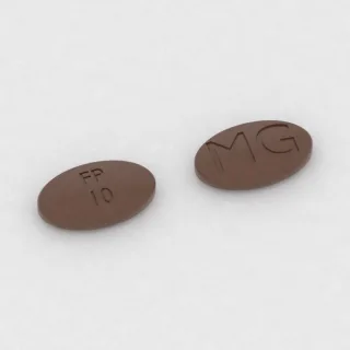 قرص سيتالوبرام 10 mg: بني، بيضاوي، 12 مم، النقش FP 10 MG.