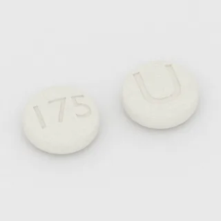 Aripiprazole 2 mg tablet: white, round, 7 mm, imprinted 175 on one side and U on the other.