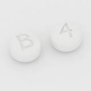 Asenapin 10 mg Tablette: weiß, rund, 3 mm, Prägung B auf der einen Seite und 4 auf der anderen.