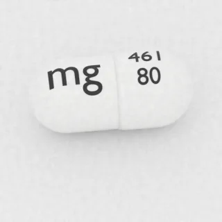 एप्रेपिटेंट 80 mg कैप्सूल: सफ़ेद, 17 mm, इम्प्रिंट 461 80 mg।
