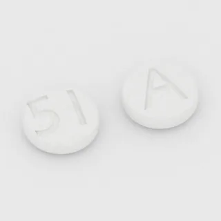 Benazepril 5 mg tablet: white, round, 5 mm, imprinted 51 on one side and A on the other.