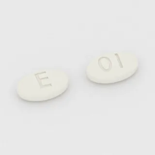 Carvedilol 3.125 mg tablet: white, oval, 6 mm, imprinted E on one side and 01 on the other.
