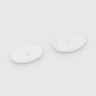 قرص سيتالوبرام 40 mg: أبيض، بيضاوي، 12 مم، محزّز، النقش F P 40 MG.