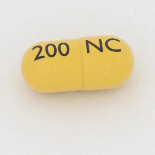 Carbamazepine 200 mg capsule: yellow, 19 mm, imprinted NC on one side and 200 on the other.