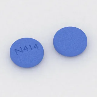 Bisoprolol ve hidroklorotiyazid 10 mg / 6.25 mg tablet: mavi, yuvarlak, 7 mm, üzerinde N414 baskısı var.