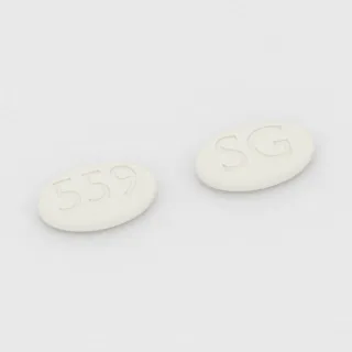Brivaracetam 75 mg tablet: white, oval, 13 mm, imprinted 559 on one side and SG on the other.