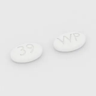 Carvedilol 3.125 mg tablet: white, oval, 6 mm, imprinted 39 on one side and WP on the other.