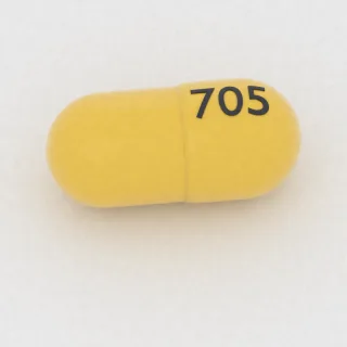Benzonatat 100 mg Kapsel: gelb, 9 mm, Prägung 705.