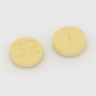 Tablet Bosentan 32 mg: kuning, bulat, 10 mm, bergaris bagi, dengan kode cetak 32.