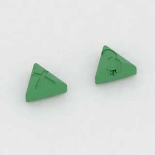 Alprazolam 3 mg tablet: green, triangular, 10 mm, imprinted X on one side and 3 on the other.