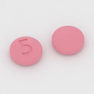 Bisacodilo, tableta de 5 mg: rosa, redonda, 6 mm, con la inscripción 5.