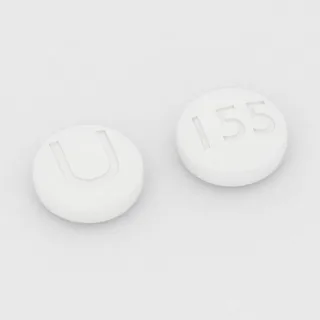 Alfuzosin 10 mg tablet: white, round, 8 mm, imprinted U on one side and 155 on the other.