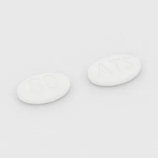 Atorvastatin 80 mg tablet: white, oval, 19 mm, imprinted 80 on one side and ATS on the other.