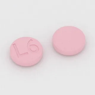 Carbamazepine 200 mg tablet: pink, round, 9 mm, imprinted L6.