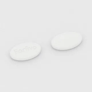 Tablet Bupropion 450 mg: putih, oval, 19 mm, dengan kode cetak Forfivo.