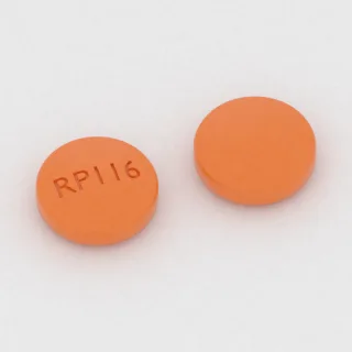 Bisacodyl 5 mg tablet: orange, round, 6 mm, imprinted RP116.