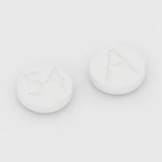 Benazepril 40 mg tablet: white, round, 9 mm, imprinted 54 on one side and A on the other.