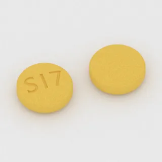 Aspirin 81 mg tablet: yellow, round, 7 mm, imprinted S17.