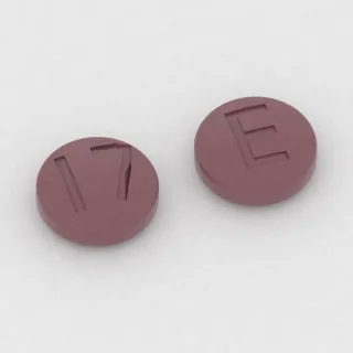 Benazepril 40 mg tablet: pink, round, 8 mm, imprinted 17 on one side and E on the other.