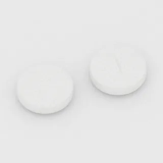 Alprazolam 2 mg tablet: white, round, 12 mm, scored, no imprint.