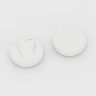 Asenapin 10 mg Tablette: weiß, rund, 10 mm, Prägung 17.