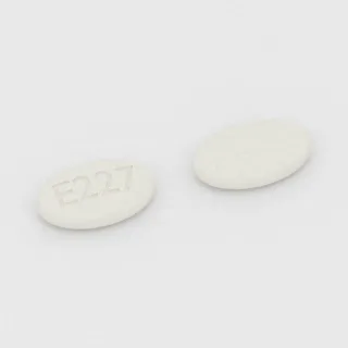 Armodafinil 150 mg tablet: white, oval, 13 mm, imprinted E227.