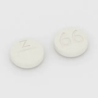 Atenolol 50 mg tablet: white, round, 8 mm, scored, imprinted Z on one side and 66 on the other.
