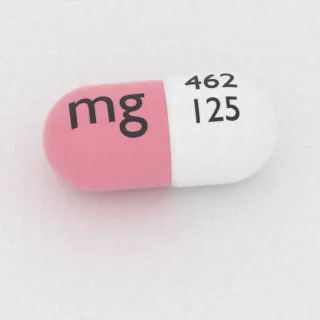 एप्रेपिटेंट 125 mg कैप्सूल: सफ़ेद और गुलाबी, 18 mm, इम्प्रिंट 462 125 mg।