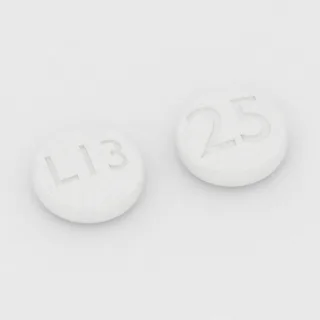 Atenolol 25 mg tablet: white, round, 6 mm, imprinted L13 on one side and 25 on the other.