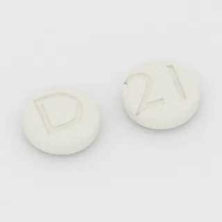Atenolol 25 mg tablet: white, round, 6 mm, imprinted D on one side and 21 on the other.