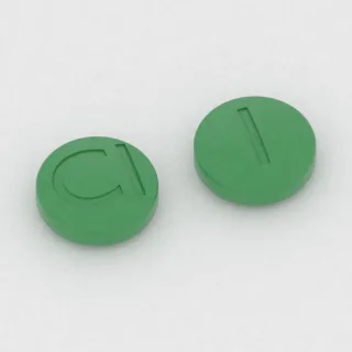 Cimetidine 300 mg tablet: green, round, 10 mm, imprinted CI on one side and 1 on the other.