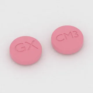 एटोवाक्वोन और प्रोगुआनिल 250 mg / 100 mg टैबलेट: गुलाबी, गोल, 11 mm, एक तरफ़ इम्प्रिंट GX और दूसरी तरफ़ CM3।