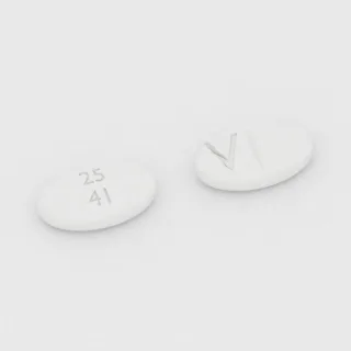 Clonidine 0.100 mg tablet: white, oval, 8 mm, scored, imprinted 25 41 V.