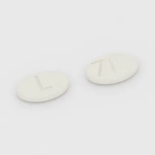 Clobazam 10 mg tablet: white, oval, 9 mm, scored, imprinted L on one side and 7 on the other.