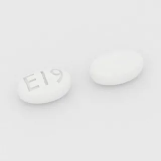 Citalopram 10 mg Tablette: weiß, oval, 4 mm, Prägung E19.