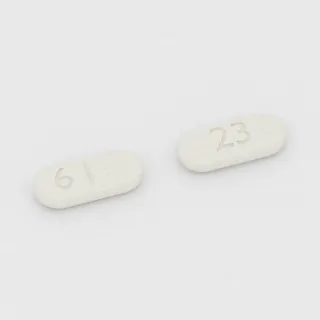 Buspirone 7.5 mg tablet: white, capsule-shaped, 9 mm, scored, imprinted 6 on one side and 23 on the other.