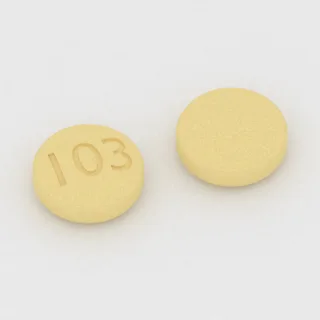 Chlortalidon 25 mg, tabletka: żółta, okrągła, 6 mm, z oznaczeniem 103.
