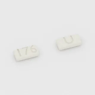 Aripiprazole 5 mg tablet: white, rectangular, 8 mm, imprinted 176 on one side and U on the other.