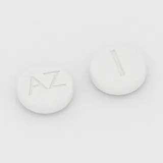 Aripiprazole 2 mg tablet: white, round, 6 mm, imprinted AZ on one side and 1 on the other.
