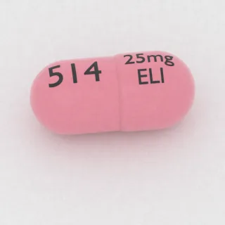 Amfetamin und Dexamfetamin 6.25 mg / 6.25 mg / 6.25 mg / 6.25 mg Kapsel: rosa, 20 mm, Prägung 25mg ELI 514.