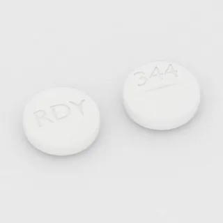 Citalopram 40 mg Tablette: weiß, rund, 10 mm, mit Bruchkerbe, Prägung RDY auf der einen Seite und 344 auf der anderen.