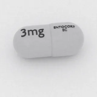 Budesonide 3 mg capsule: gray, 7 mm, imprinted ENTOCORT EC 3mg.