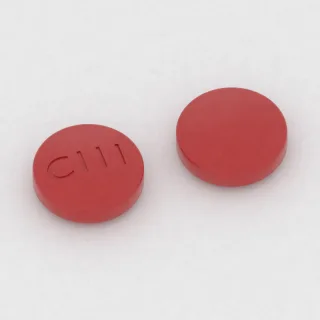 Bupropion 100 mg tablet: kırmızı, yuvarlak, 12 mm, üzerinde C111 baskısı var.