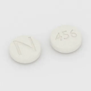 Bisoprolol 10 mg tablet: white, round, 7 mm, imprinted N on one side and 456 on the other.