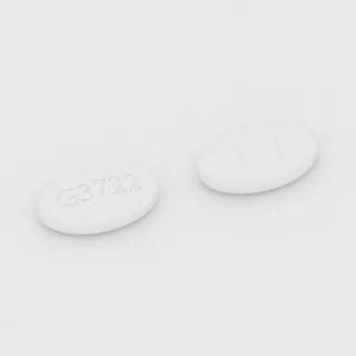 Alprazolam 2 mg tablet: white, oval, 15 mm, imprinted G3722.
