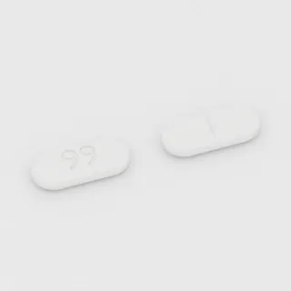 Buspirone 10 mg tablet: white, capsule-shaped, 10 mm, scored, imprinted 99.